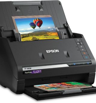 Epson FastFoto FF-680W Wireless High-Speed Photo and Document Scanning System, Black