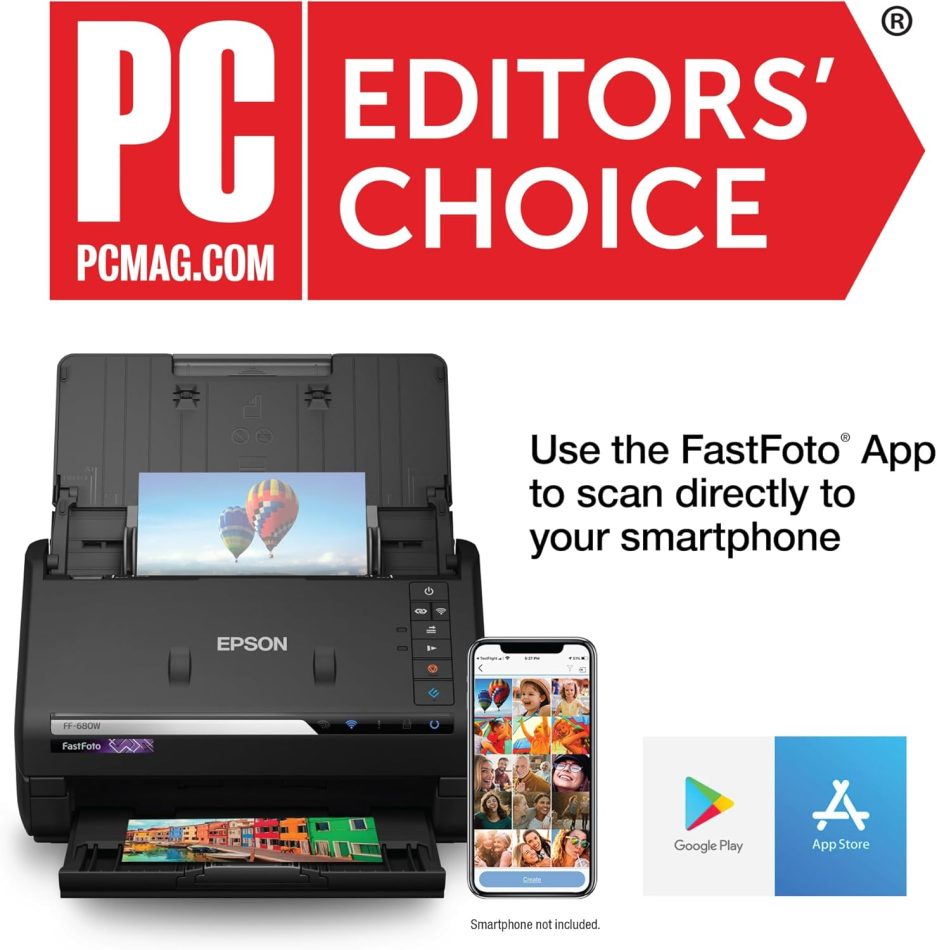 Epson FastFoto FF-680W Wireless High-Speed Photo and Document Scanning System, Black - Image 2