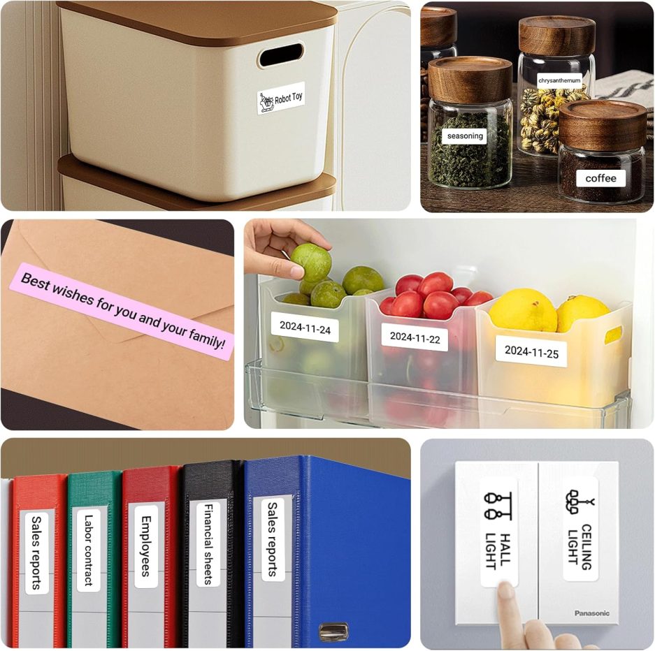 ORGBRO Label Maker Machine with Tape, X1 Portable Bluetooth Mini Label Printer, Support Pre-Cut & Continuous Label, Wireless Small Label Makers with Versatile App for School Home Office Organization - Image 5